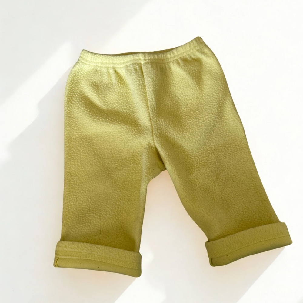 Kidgets Fleece Baby Pants – Yellow